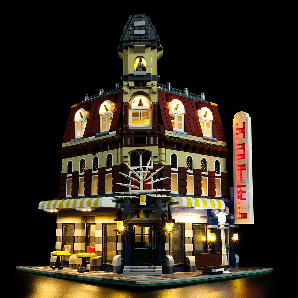 Cafe Corner 10182 LED Light Kit – Building Block Lighting | Power Brickz™
