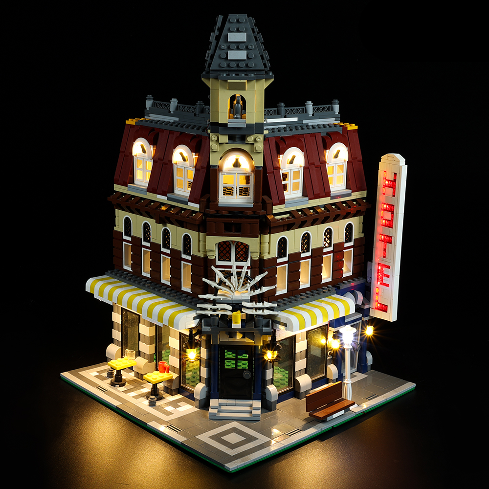 Cafe Corner 10182 LED Light Kit – Building Block Lighting | Power Brickz™