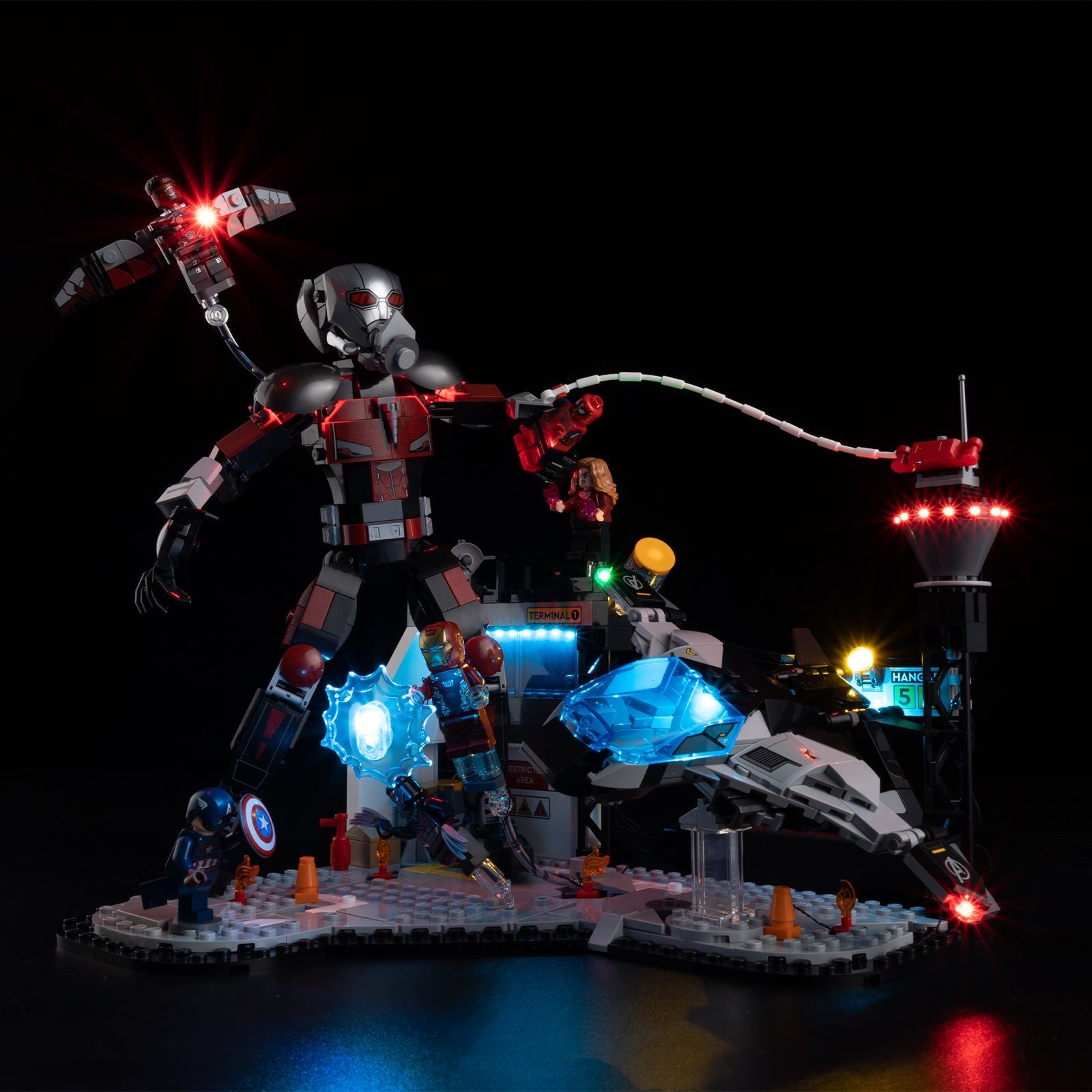 Captain America: Civil War Action Battle 76314 LED Light Kit – Building Block Lighting | Power Brickz™