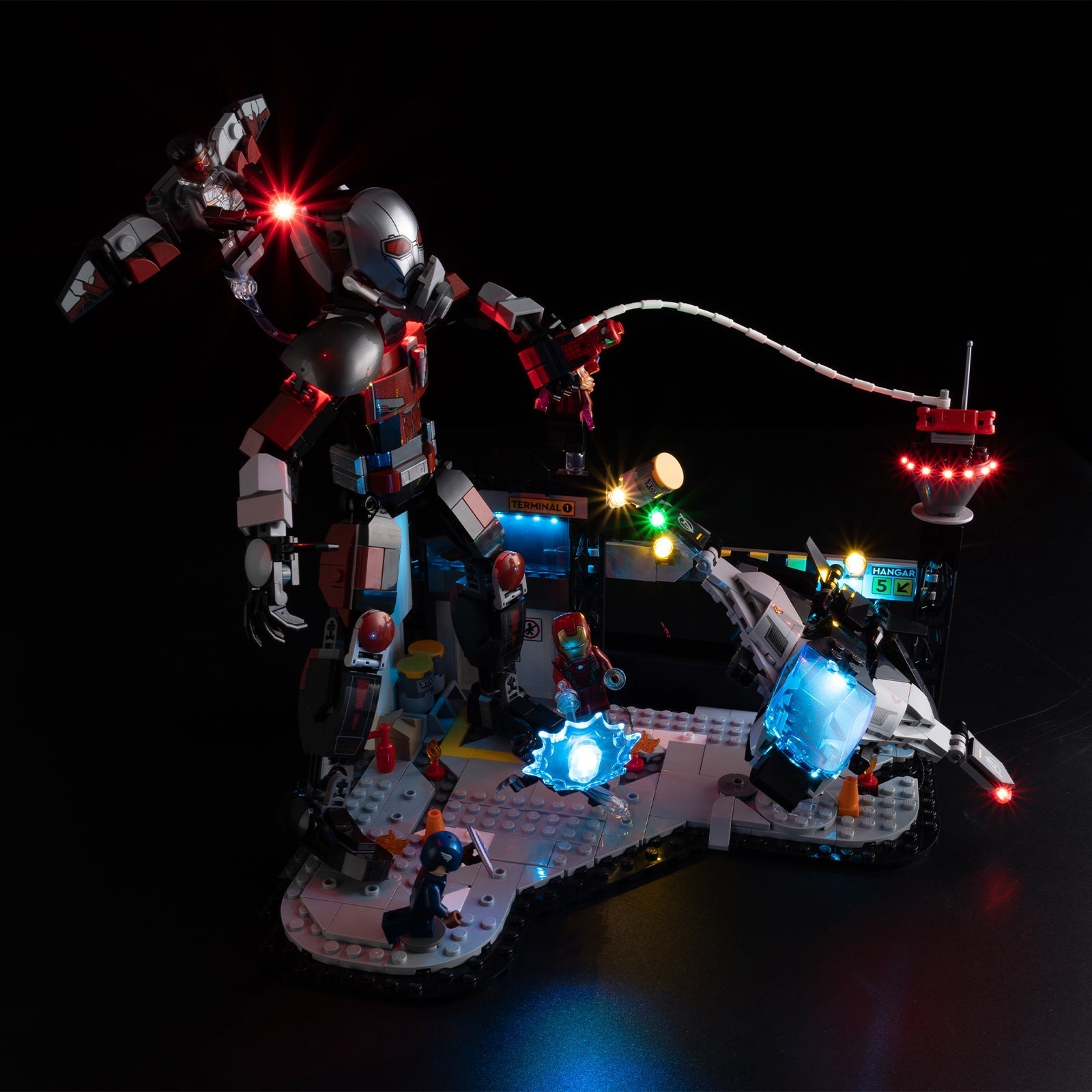 Captain America: Civil War Action Battle 76314 LED Light Kit – Building Block Lighting | Power Brickz™