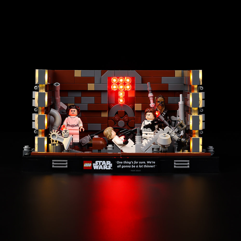 Death Star Trash Compactor Diorama 75339 LED Light Kit – Building Block Lighting | Power Brickz™