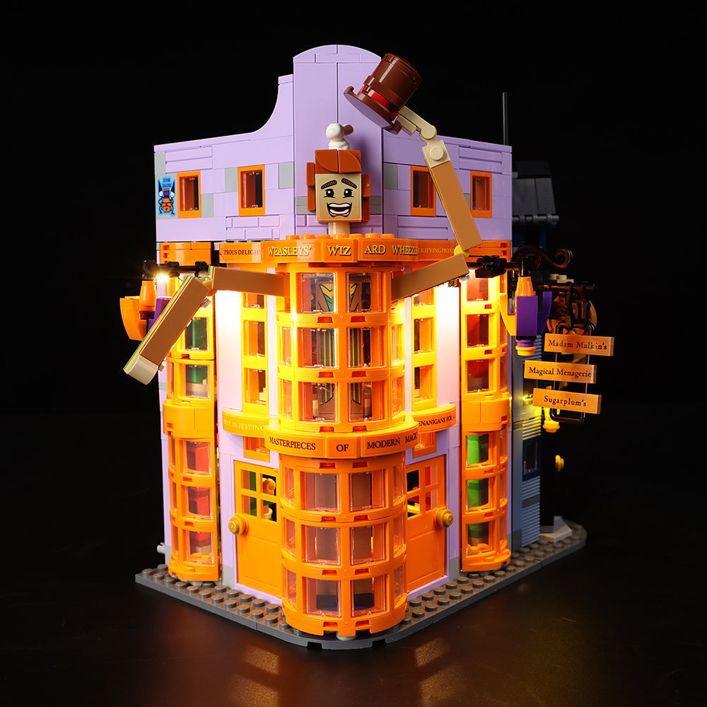 Diagon Alley: Weasleys' Wizard Wheezes 76422 LED Light Kit – Building Block Lighting | Power Brickz™