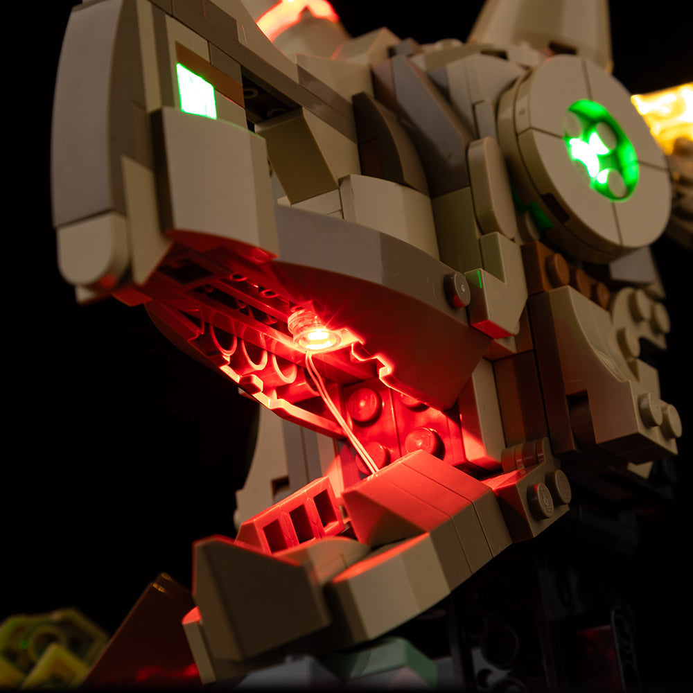 Dinosaur Fossils: Triceratops Skull 76969 LED Light Kit – Building Block Lighting | Power Brickz™