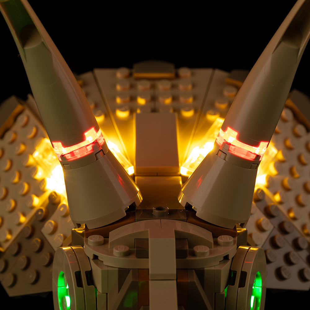 Dinosaur Fossils: Triceratops Skull 76969 LED Light Kit – Building Block Lighting | Power Brickz™