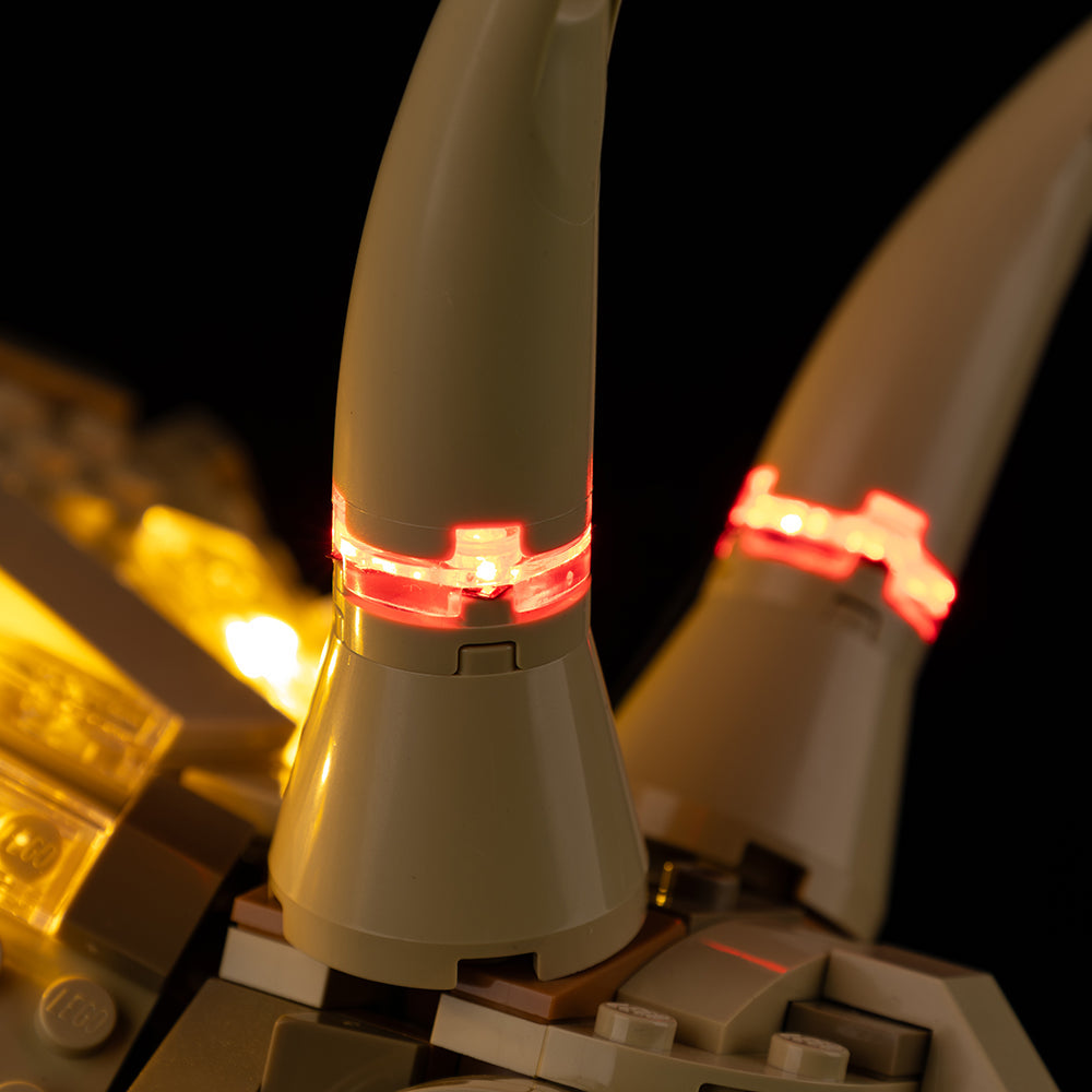 Dinosaur Fossils: Triceratops Skull 76969 LED Light Kit – Building Block Lighting | Power Brickz™