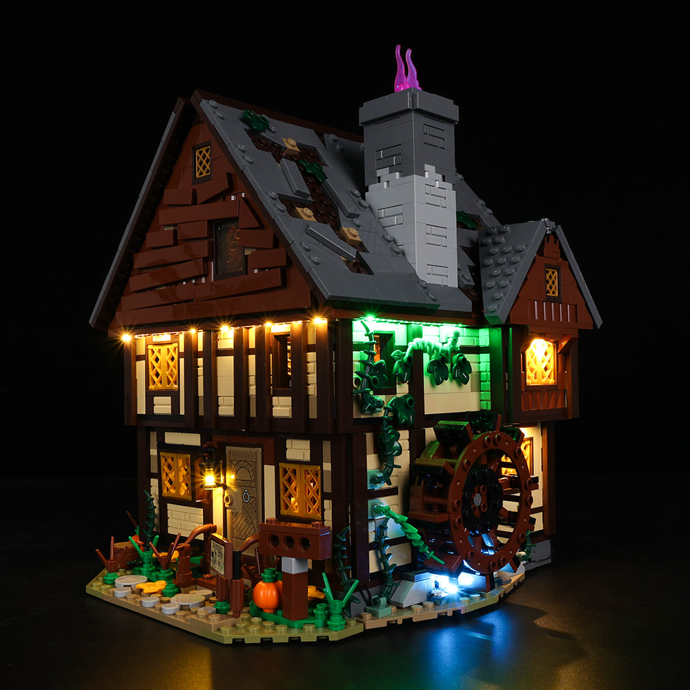 Disney Hocus Pocus: The Sanderson Sisters' Cottage 21341 LED Light Kit – Building Block Lighting | Power Brickz™
