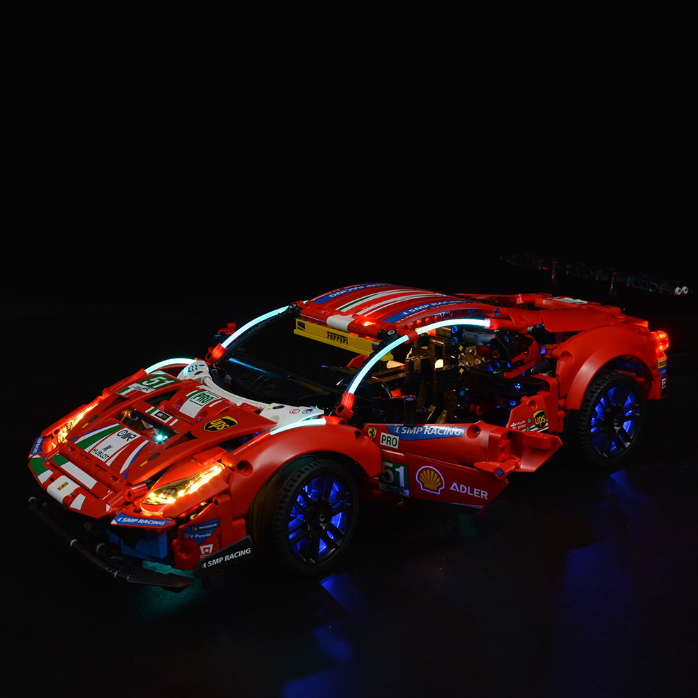 Ferrari 488 GTE AF Corse 51 42125 LED Light Kit – Building Block Lighting | Power Brickz™