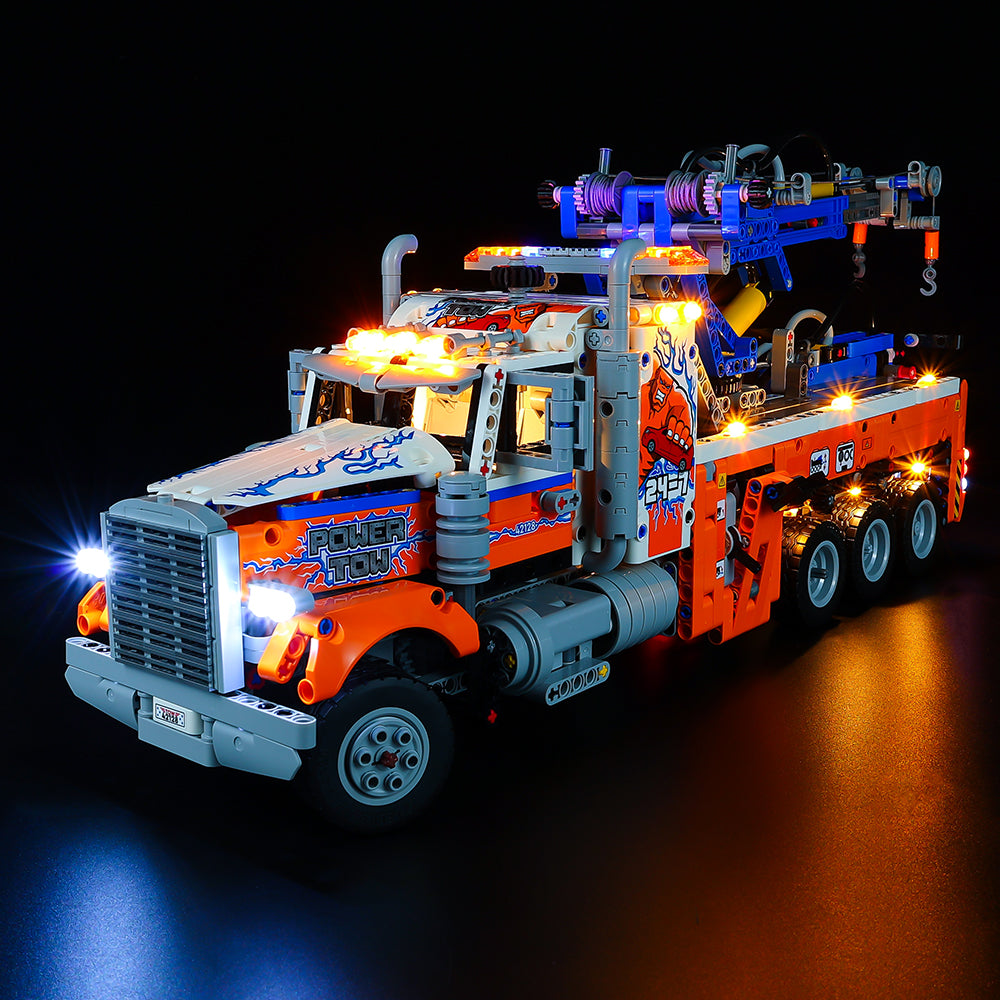 Heavy-Duty Tow Truck 42128 LED Light Kit – Building Block Lighting | Power Brickz™