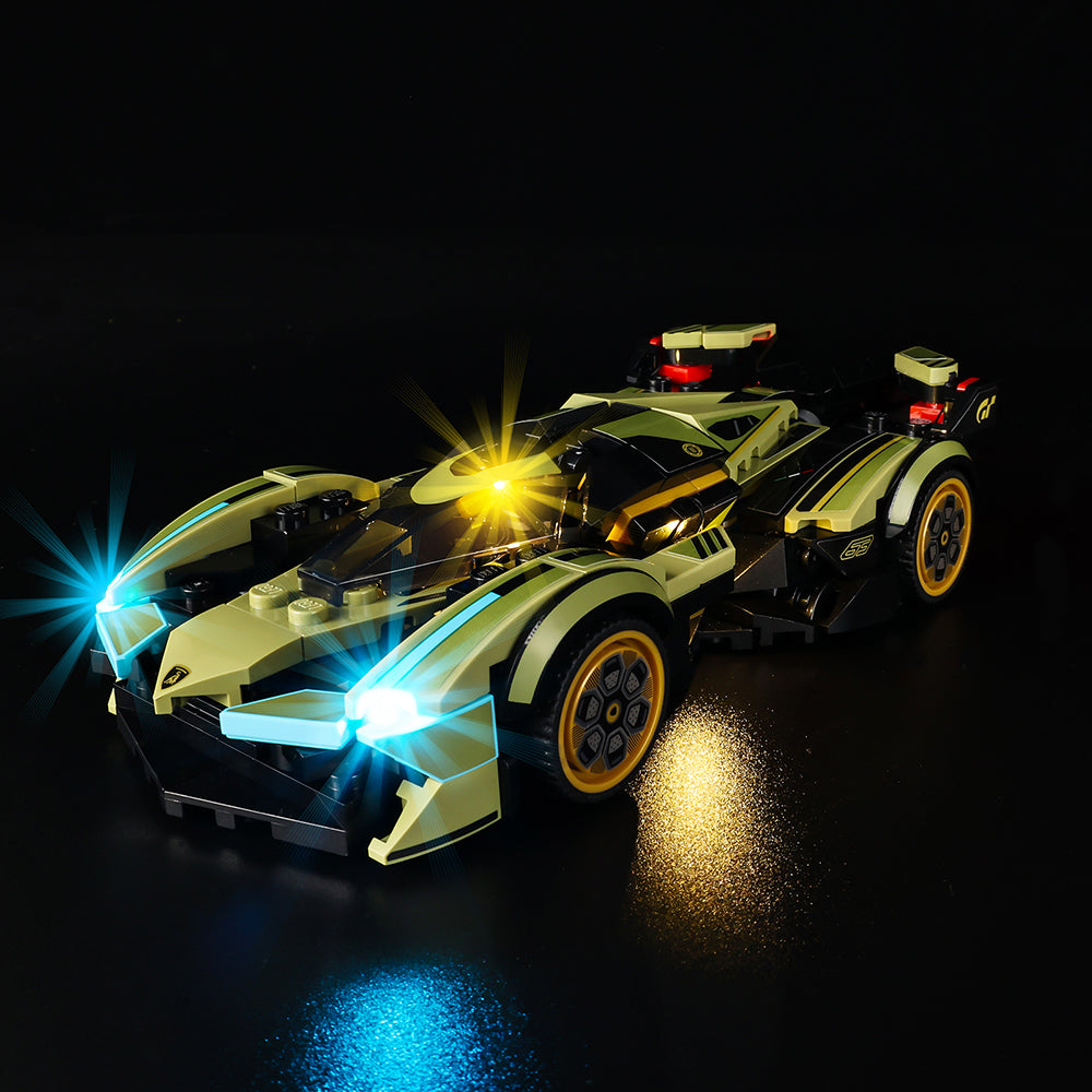 Lamborghini Lambo V12 Vision GT Super Car 76923 LED Light Kit – Building Block Lighting | Power Brickz™