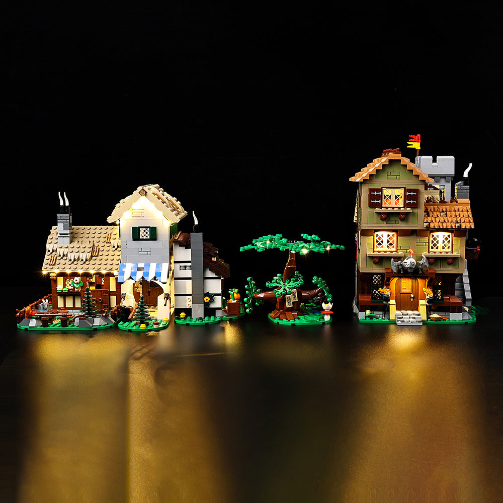 Medieval Town Square 10332 LED Light Kit – Building Block Lighting | Power Brickz™