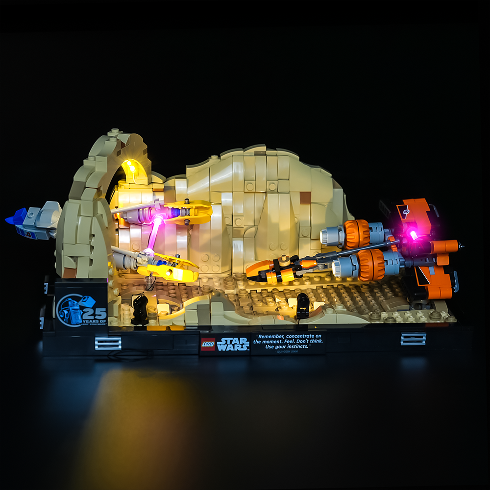 Mos Espa Podrace Diorama 75380 LED Light Kit – Building Block Lighting | Power Brickz™
