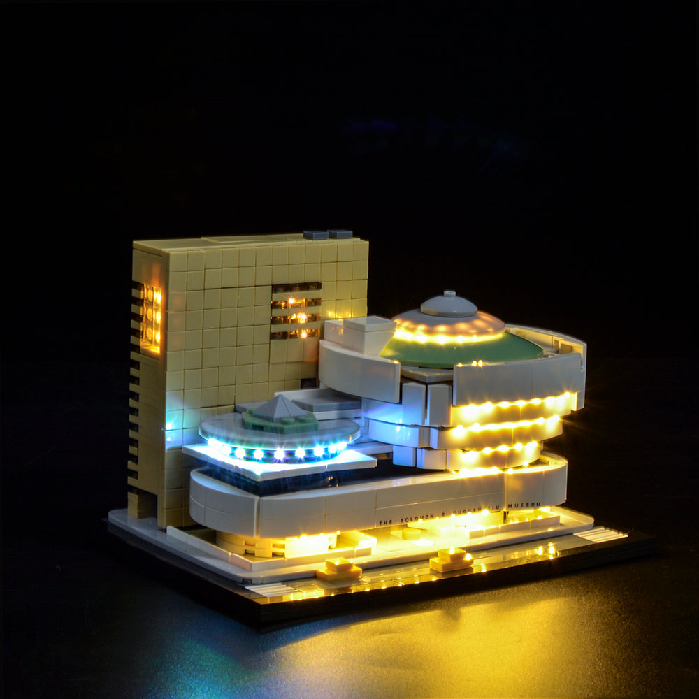 Solomon R. Guggenheim Museum 21035 LED Light Kit – Building Block Lighting | Power Brickz™