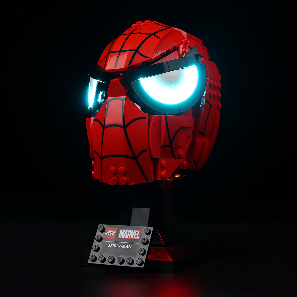 Spider-Man's Mask 76285 LED Light Kit – Building Block Lighting | Power Brickz™