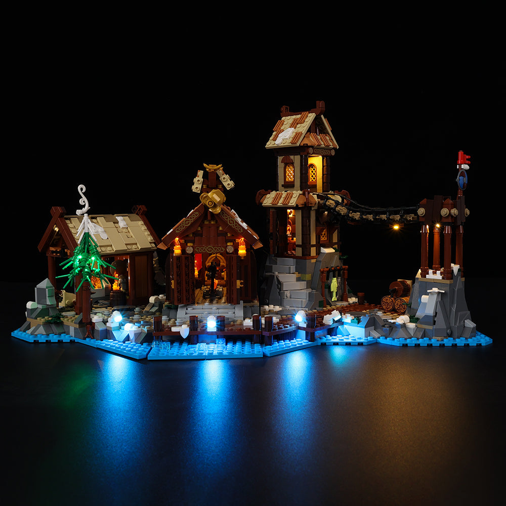Viking Village 21343 LED Light Kit – Building Block Lighting | Power Brickz™