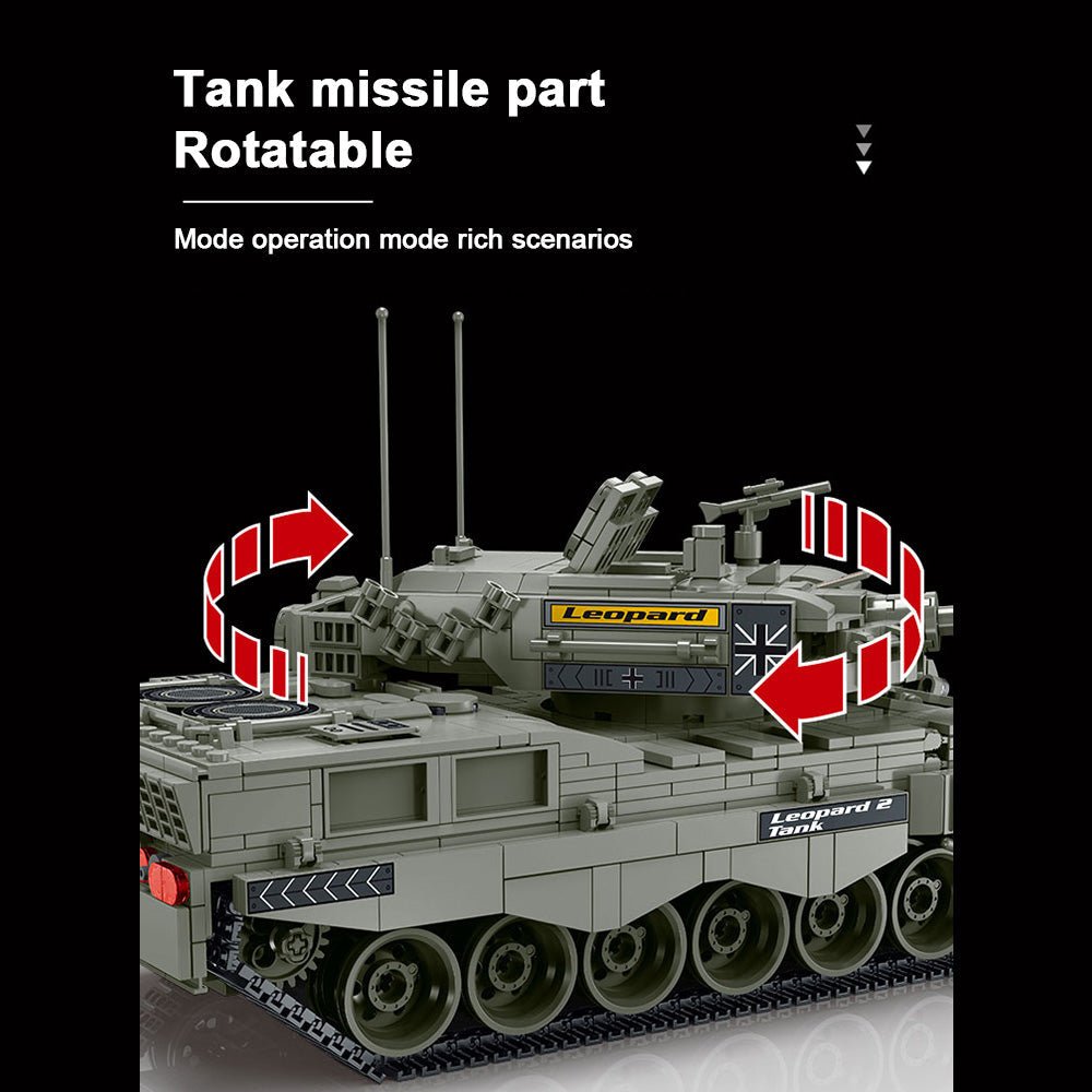 Leopard 2 Main Battle Tank - Building Set | Power Brickz