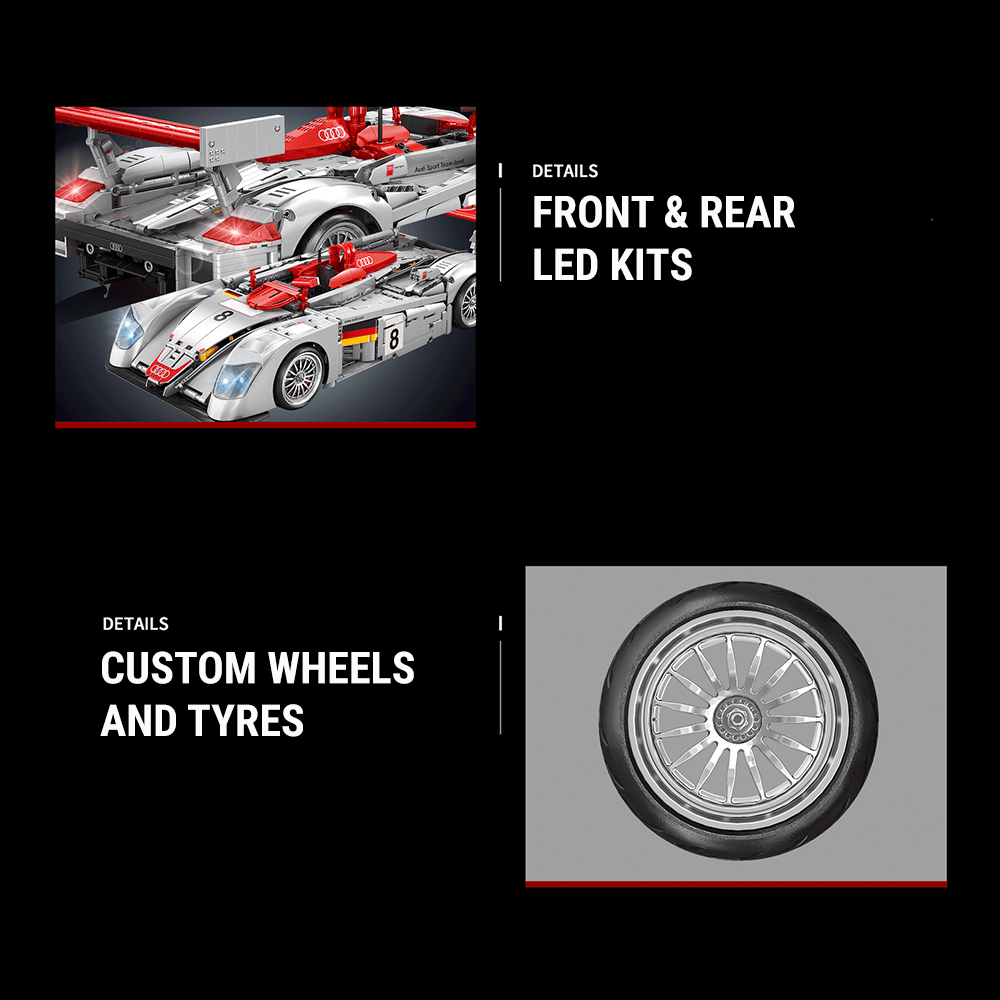 Audi R8 LMP - Building Blocks Set | Power Brickz