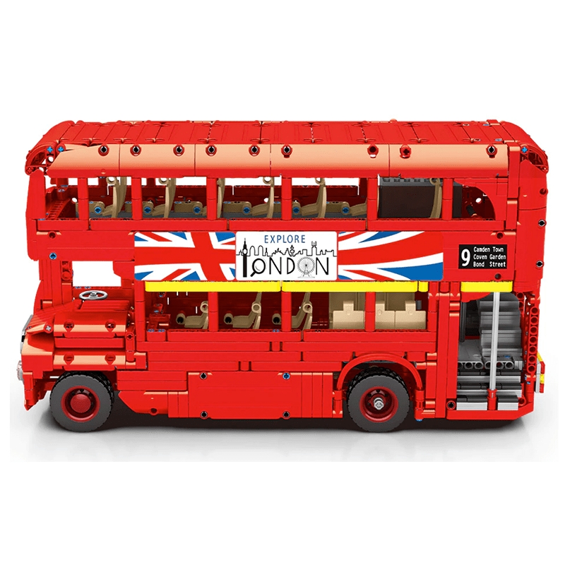London Double-Deck Bus - Building Set | Power Brickz