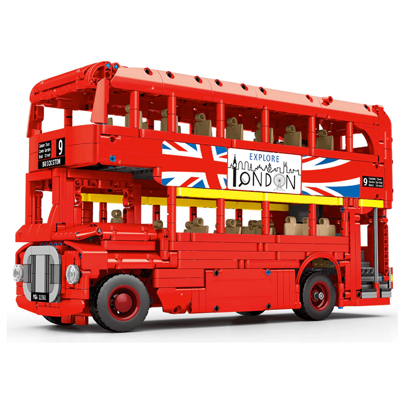 London Double-Deck Bus - Building Set | Power Brickz