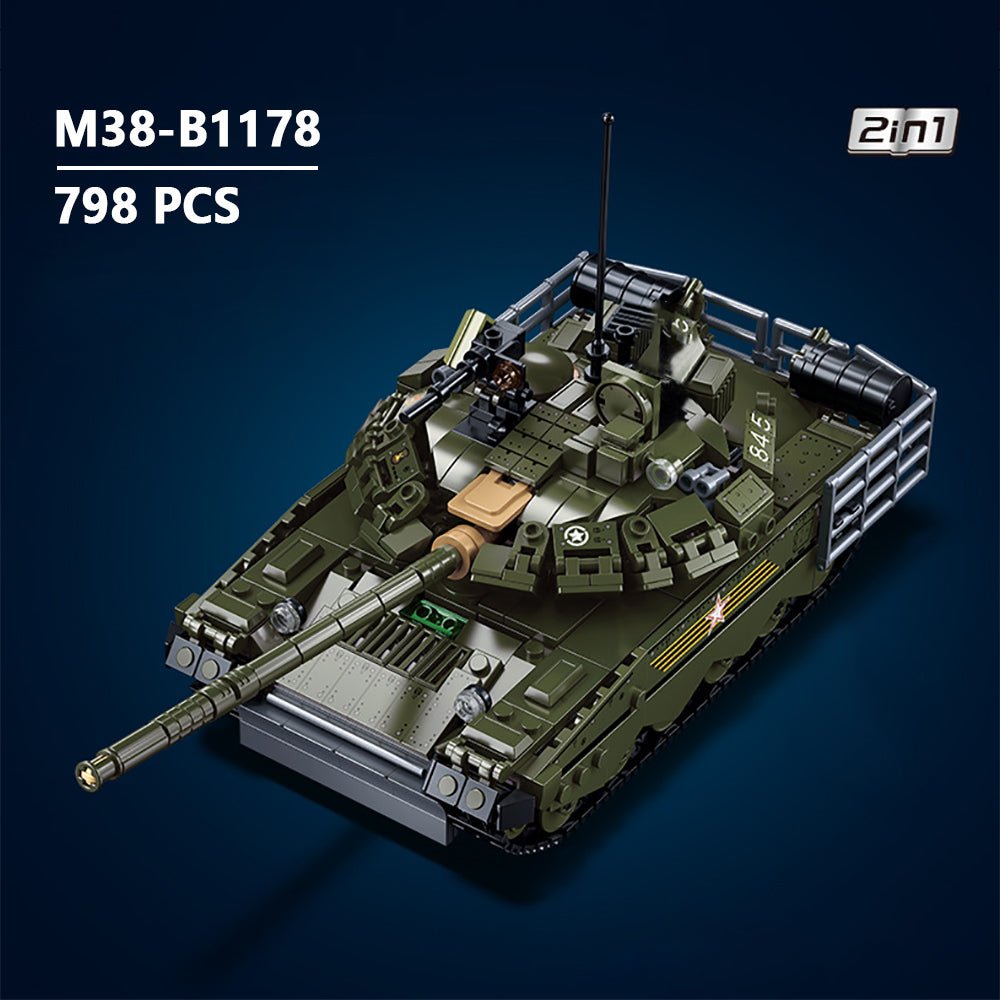 M38-B1178 T-80BVMS Main Battle Tank - Building Set | Power Brickz