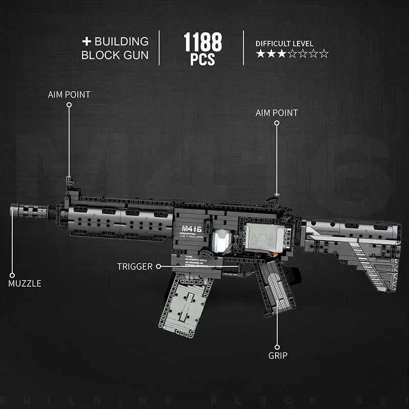 M416 Assault Rifle - Building Set | Power Brickz