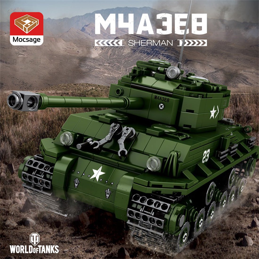 M4A3E8 Tank - Building Set | Power Brickz
