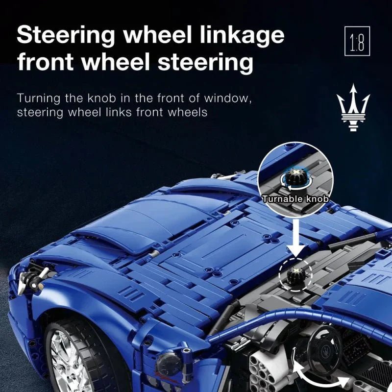 Maserati GranTurismo Blue Edition - Building Blocks Set | Power Brickz