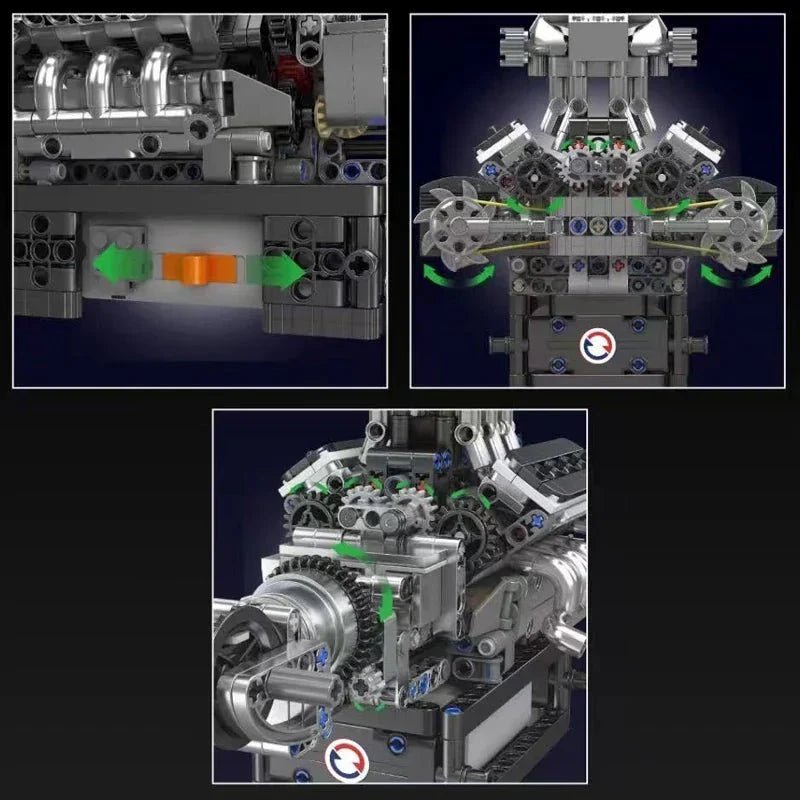 MCL Supercar V8 Engine | 737pcs - Power Brickz