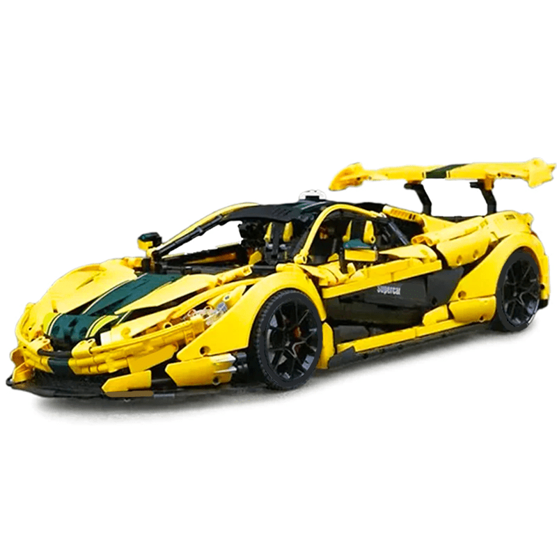 Track-Only Hypercar P1 GTR Yellow - Building Blocks Set | Power Brickz