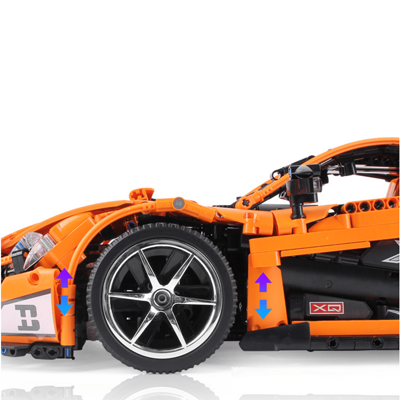 Orange Hybrid Hypercar P1 - Building Blocks Set | Power Brickz