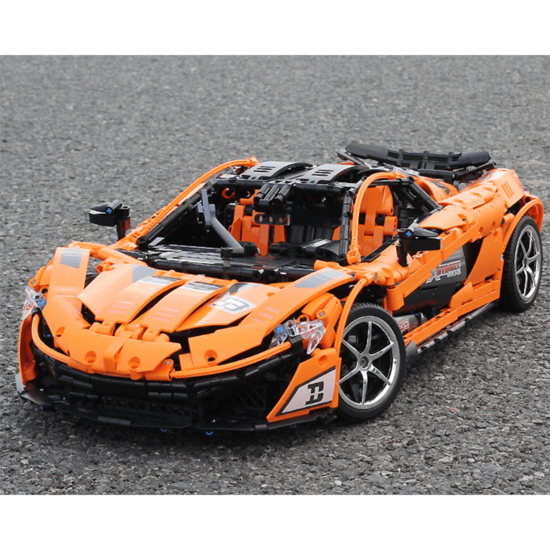 Orange Hybrid Hypercar P1 - Building Blocks Set | Power Brickz