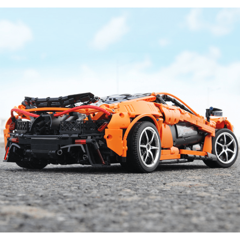 Orange Hybrid Hypercar P1 - Building Blocks Set | Power Brickz
