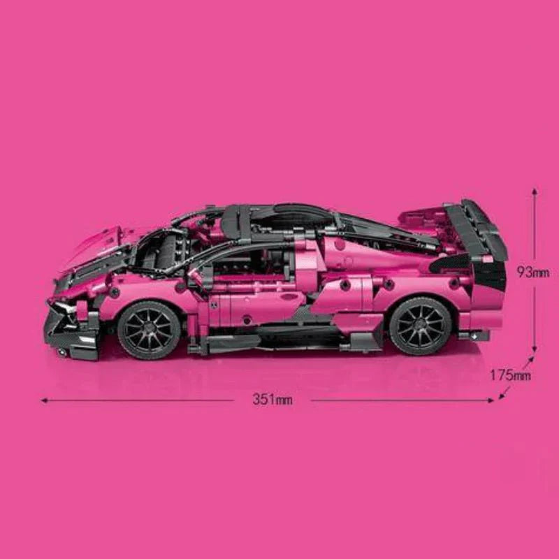 Pink Concept Supercar - Building Blocks Set | Power Brickz