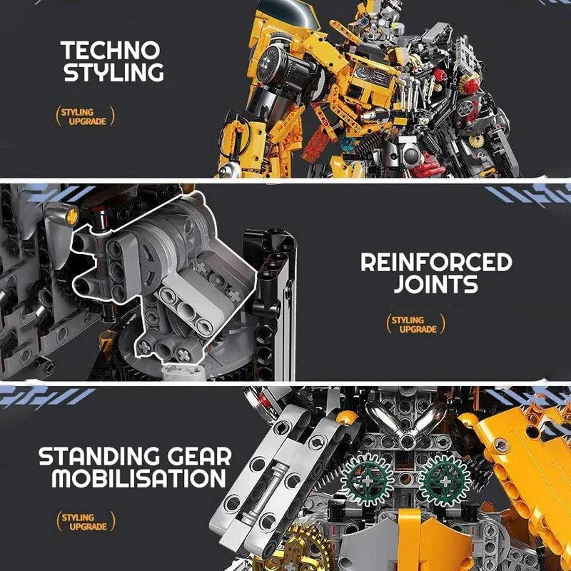 Mech Metamorphic Bumblebee Robot Bricks Toy - Building Set | Power Brickz