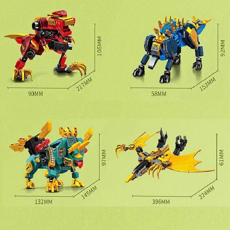 Mecha Deformation Dinosaur Transformation | 850pcs - Power Brickz