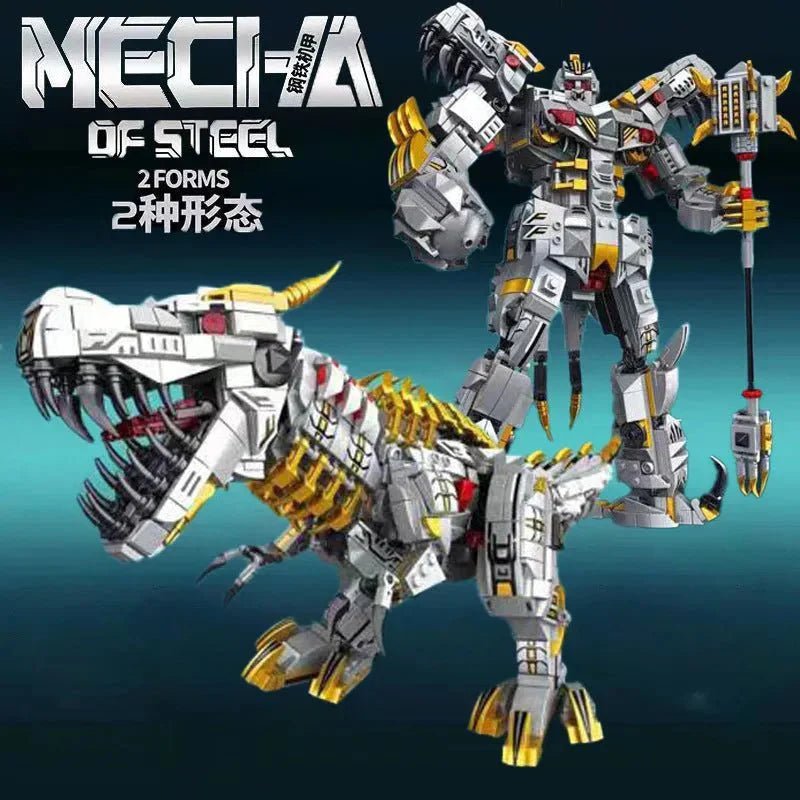 Mecha Iron Grimlock Dinosaur Transformers Bricks Toy | 1376pcs - Power Brickz