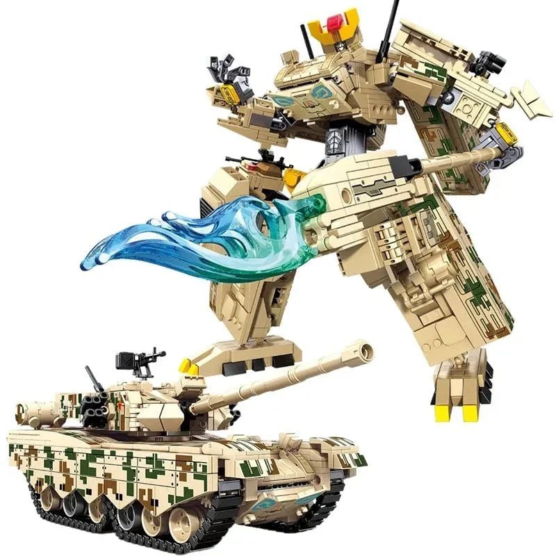 Mecha Transformers Robot Battle Tank Deformation Bricks Toy | 1306pcs - Power Brickz