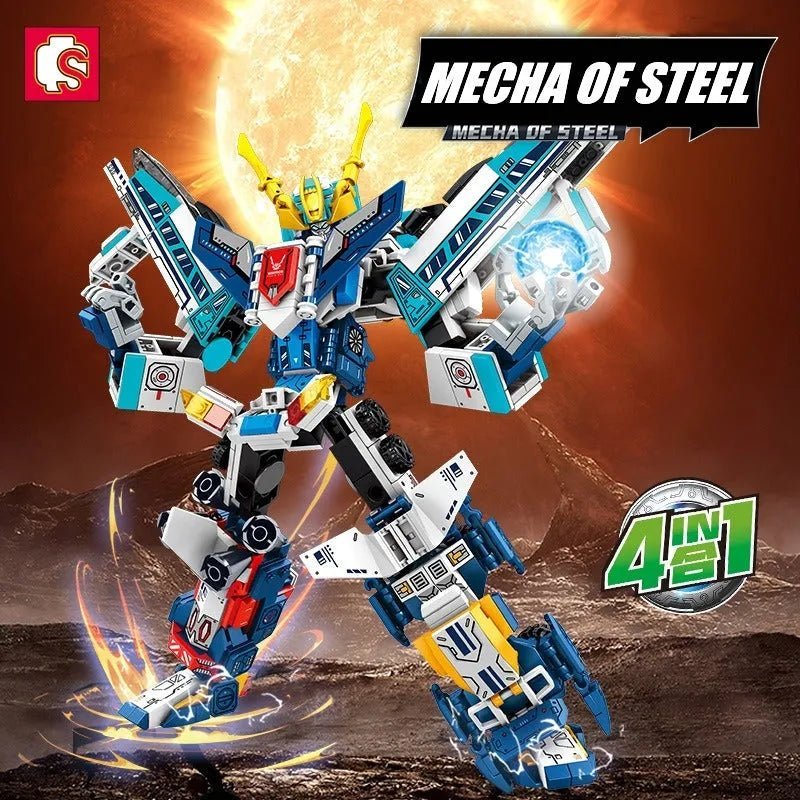 Mecha Warrior Transformed Steel Robot Bricks Toy | 702pcs - Power Brickz