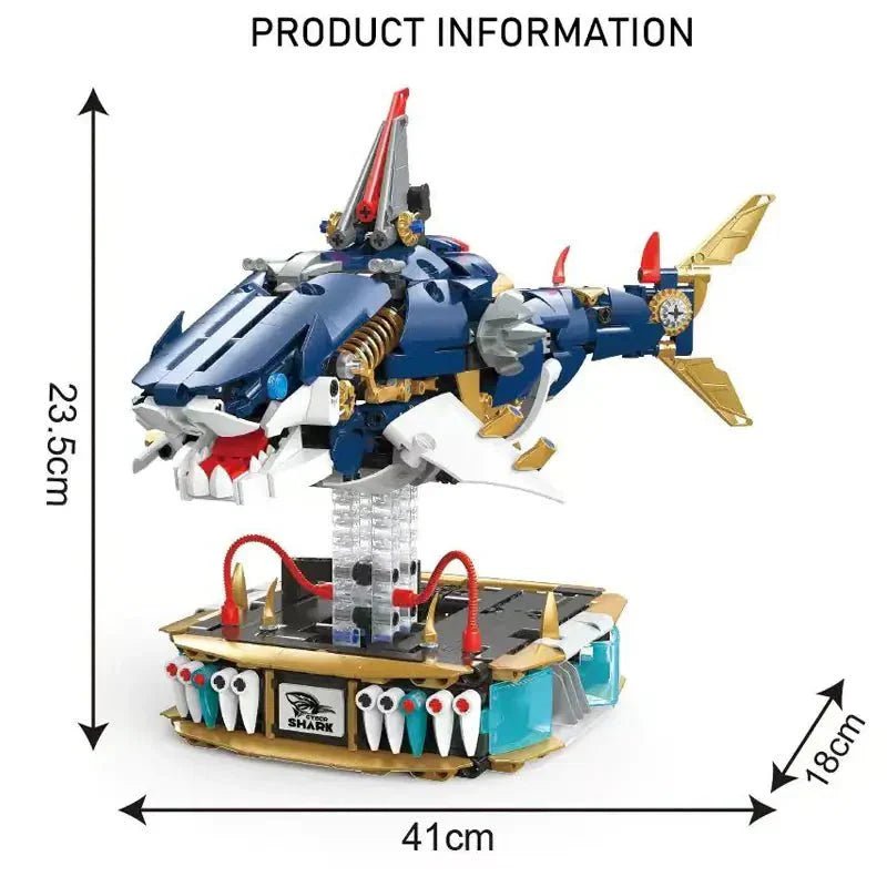 Mechanical Cyber Shark | 1213pcs - Power Brickz