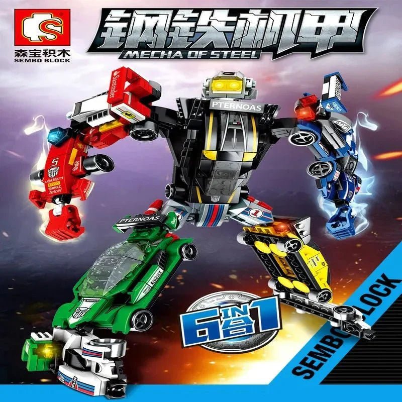 Mechanical Transformation Robot Racing Car Bricks Toy | 657pcs - Power Brickz