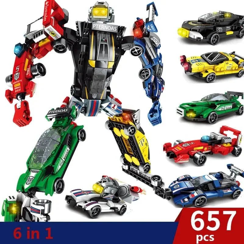 Mechanical Transformation Robot Racing Car Bricks Toy | 657pcs - Power Brickz