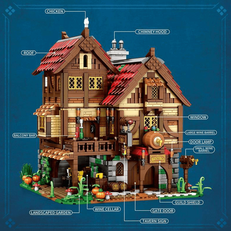 Medieval Bistro And Tavern - Building Set | Power Brickz