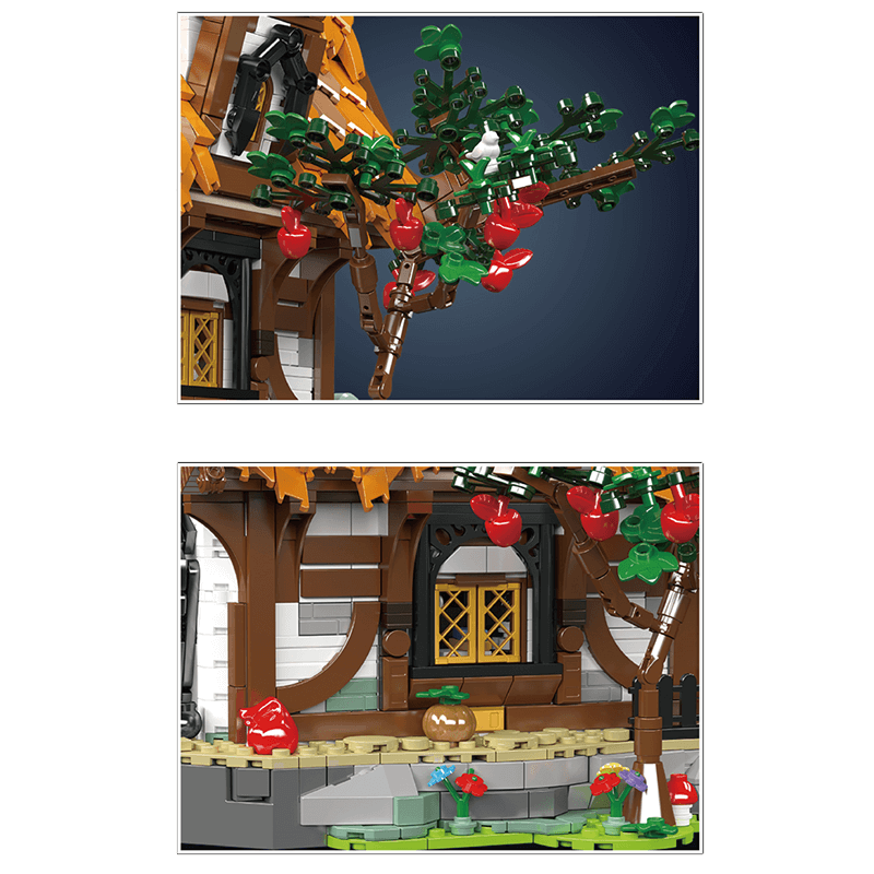 Medieval Wooden Cabin - Building Set | Power Brickz