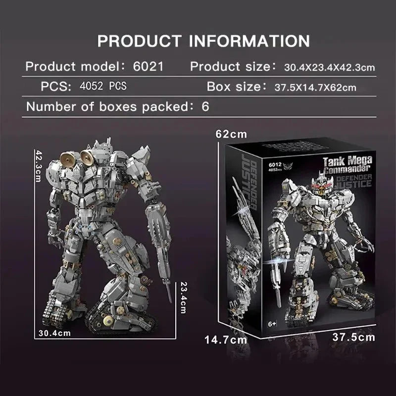 Mega Commander Defender Justice Bricks Toy - Building Set | Power Brickz