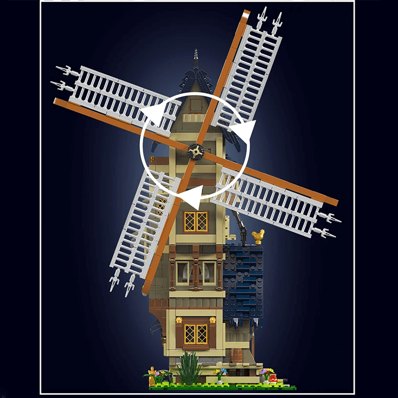 Middle Ages Windmill - Building Set | Power Brickz