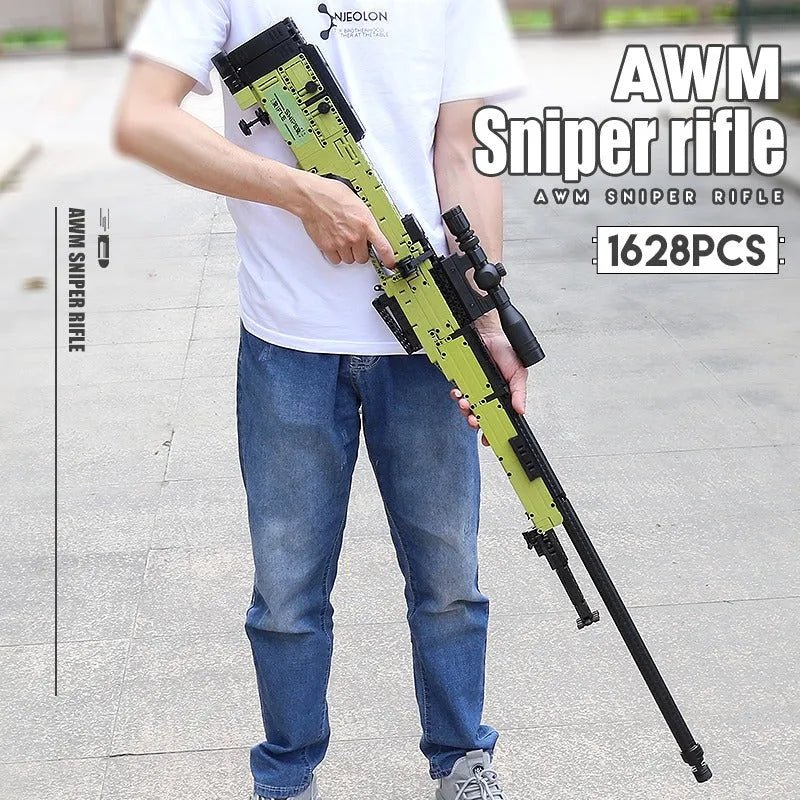 Military AWM Sniper Rifle Gun - Building Set | Power Brickz