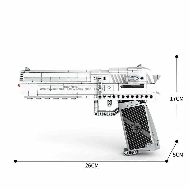 Military Gun Desert Eagle Pistol | 408pcs - Power Brickz