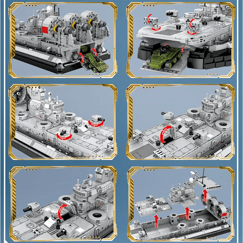 Military Hovercraft - Building Set | Power Brickz