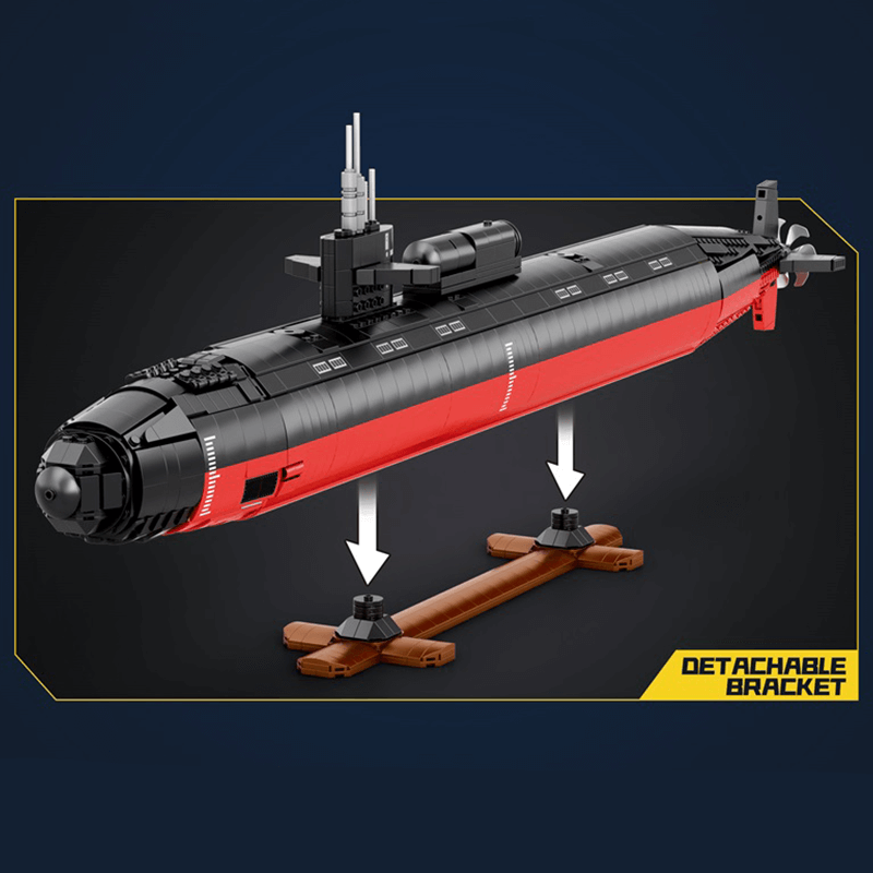 Military Los Angeles-Class SSN Submarine - Building Set | Power Brickz