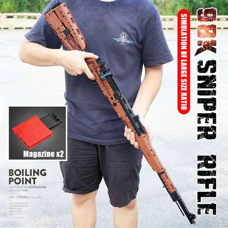 Military Mauser 98K Sniper Rifle - Building Set | Power Brickz
