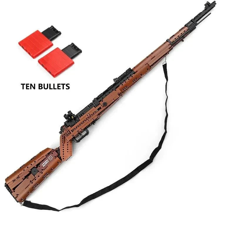 Military Mauser 98K Sniper Rifle - Building Set | Power Brickz